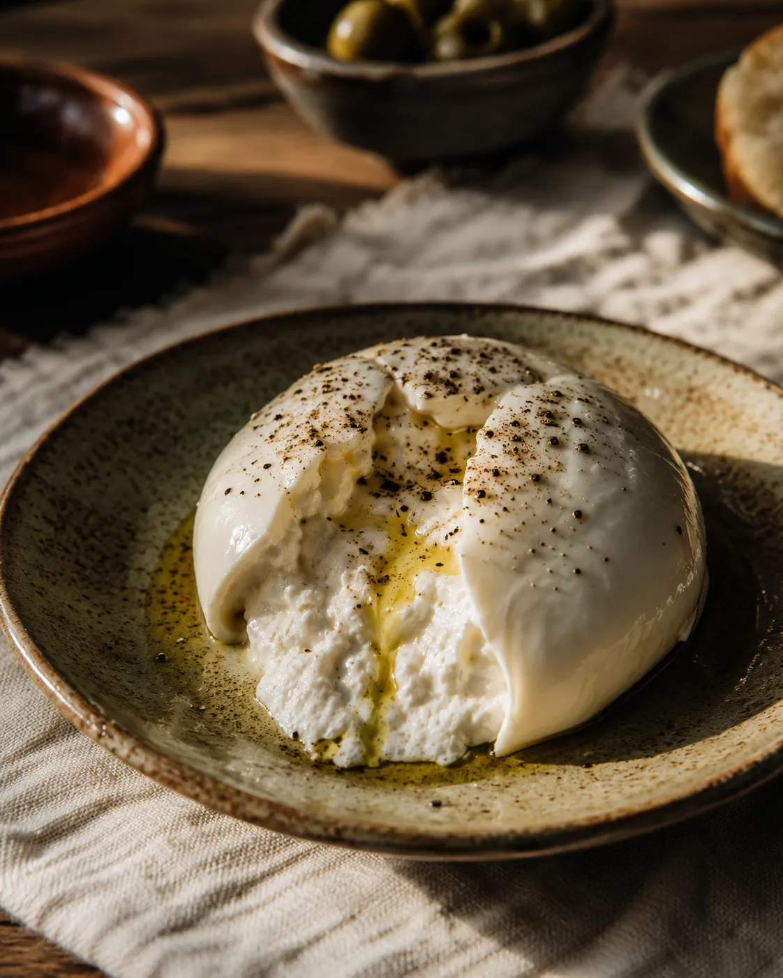 La burrata con un hilo de Piano Piano